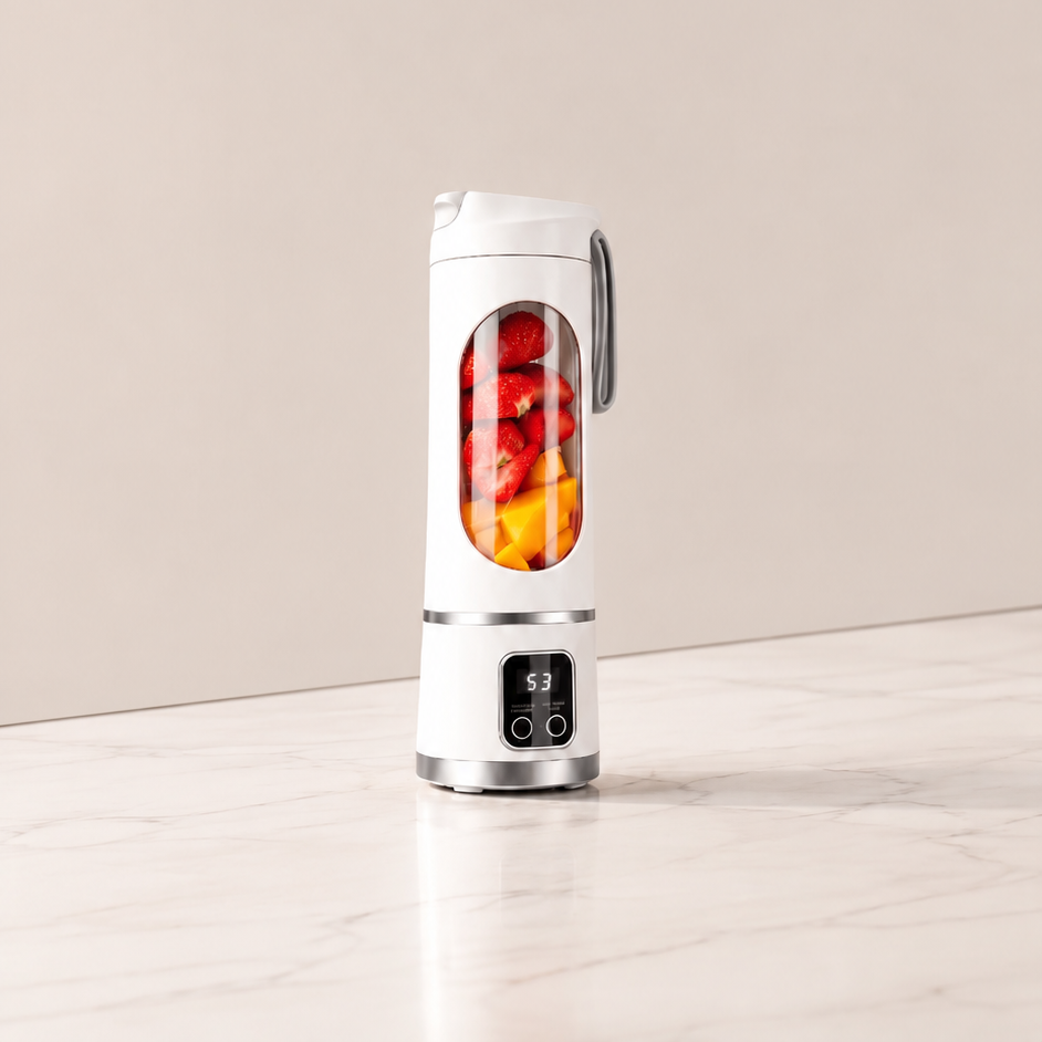 [Dealsforyoudays] Portable 15.22 Oz USB Rechargeable Personal Blender with LED Display, Durable Abs Material, Perfect for Smoothies & Juices, Home Kitchen Essential