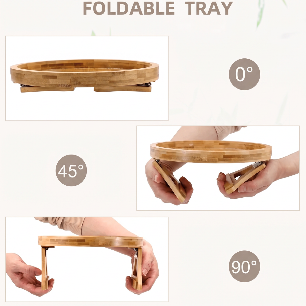 Sofa Arm Tray,Foldable Sofa Armrest Clip-On Tray Suitble for 4"-9" Armrest,Circle Sofa Arm Table for Snacks/Drinks/Fruit/Dessert/Rmote (9.49X8.86X3.54 Inch)