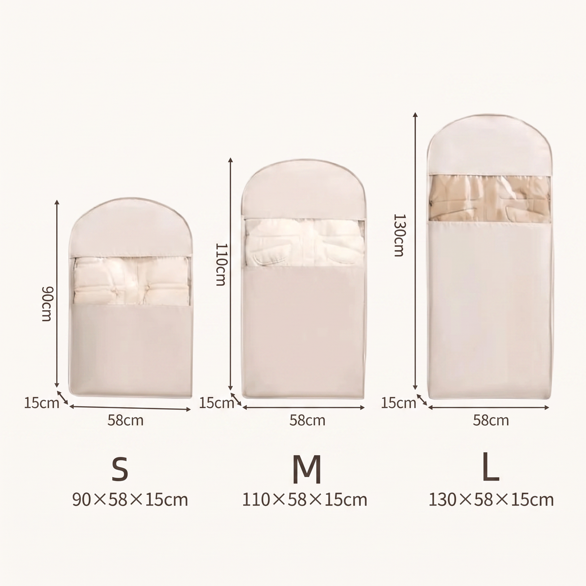 Premium Compression Storage Bags for down Jackets & Luxury Clothing - Dust-Proof Wardrobe Organizers with Space-Saving Design