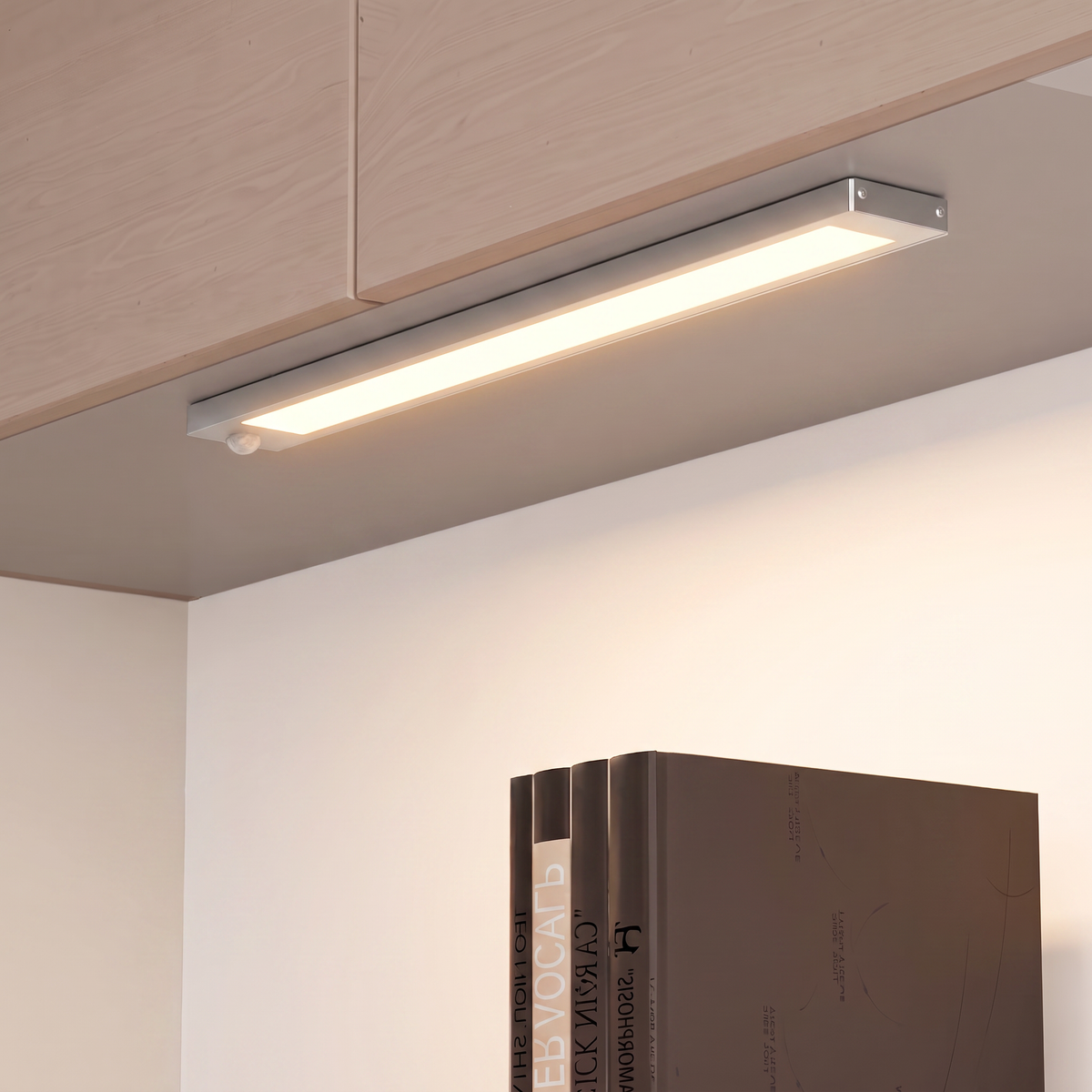 under Cabinet Lighting Wireless, 2 Pack 8.3 Inch 1500Mah 6500K Dimmable Motion Sensor Light Indoor, Rechargeable LED under Counter Lights for Kitchen, Shelf, Stairs, Closet
