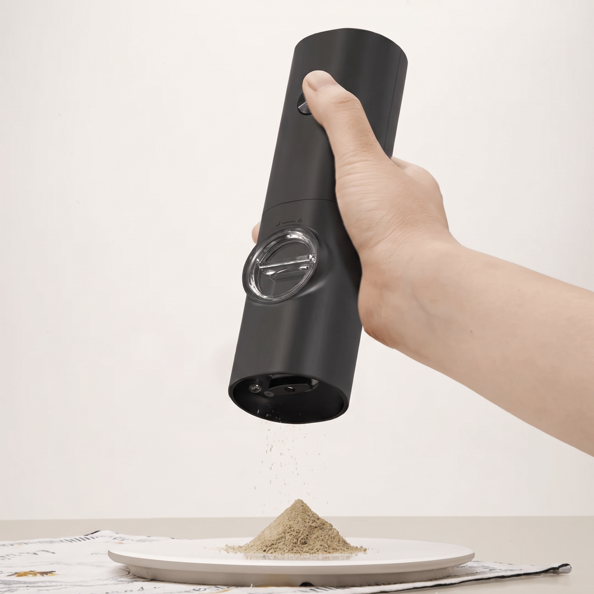 Electric Automatic Salt and Pepper Grinder Set Rechargeable with Gravity Spice Mill Adjustable Spices Grinder Kitchen Tools