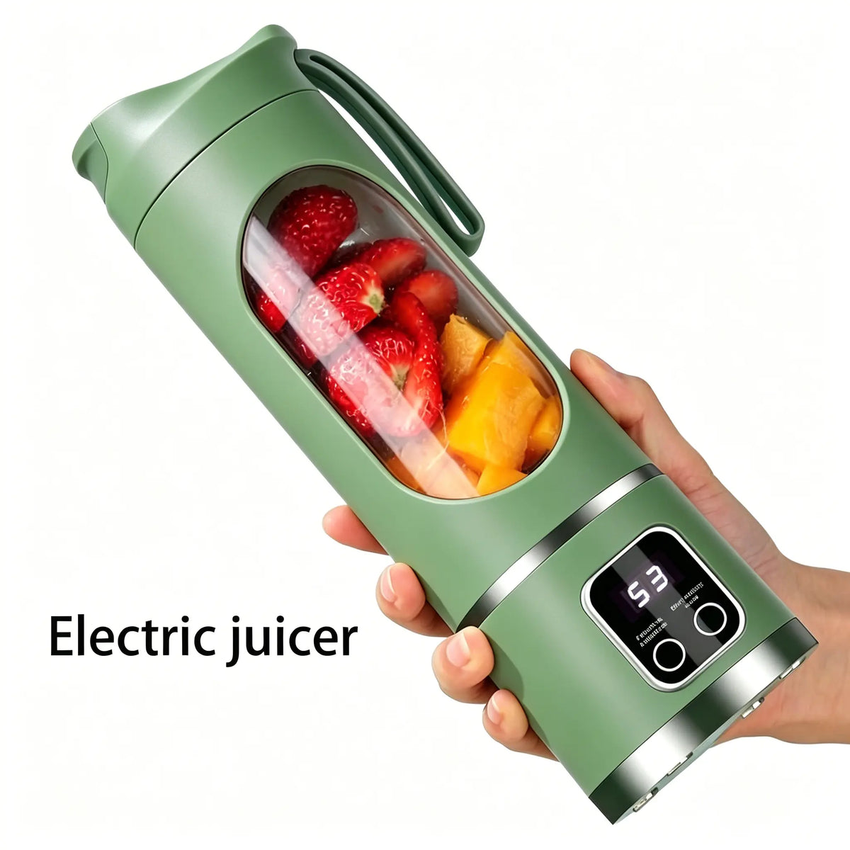 [Dealsforyoudays] Portable 15.22 Oz USB Rechargeable Personal Blender with LED Display, Durable Abs Material, Perfect for Smoothies & Juices, Home Kitchen Essential